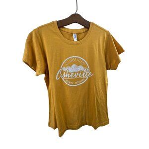 Sunray Sportswear T-Shirt Size Medium Yellow Asheville North Carolina Crew Neck